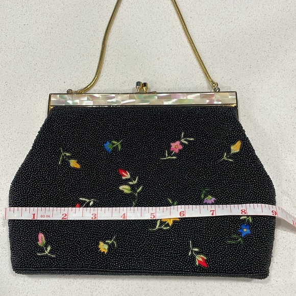 Vintage Glass Beaded/Embroidered Handbag - Picture 13 of 14